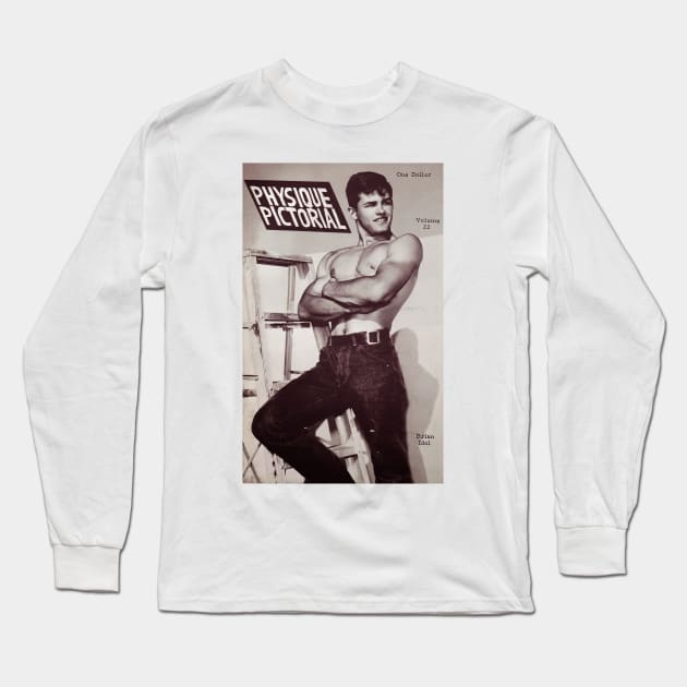 PHYSIQUE PICTORIAL - Vintage Physique Muscle Male Model Magazine Cover Long Sleeve T-Shirt by SNAustralia